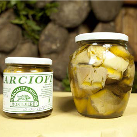 Carciofo Violetto intero in Olio di Oliva - selezionato da Specialità Mucci e Staccioli - Monteverdi